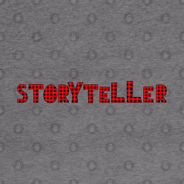 Storyteller Red and Black Check by PetraKDesigns